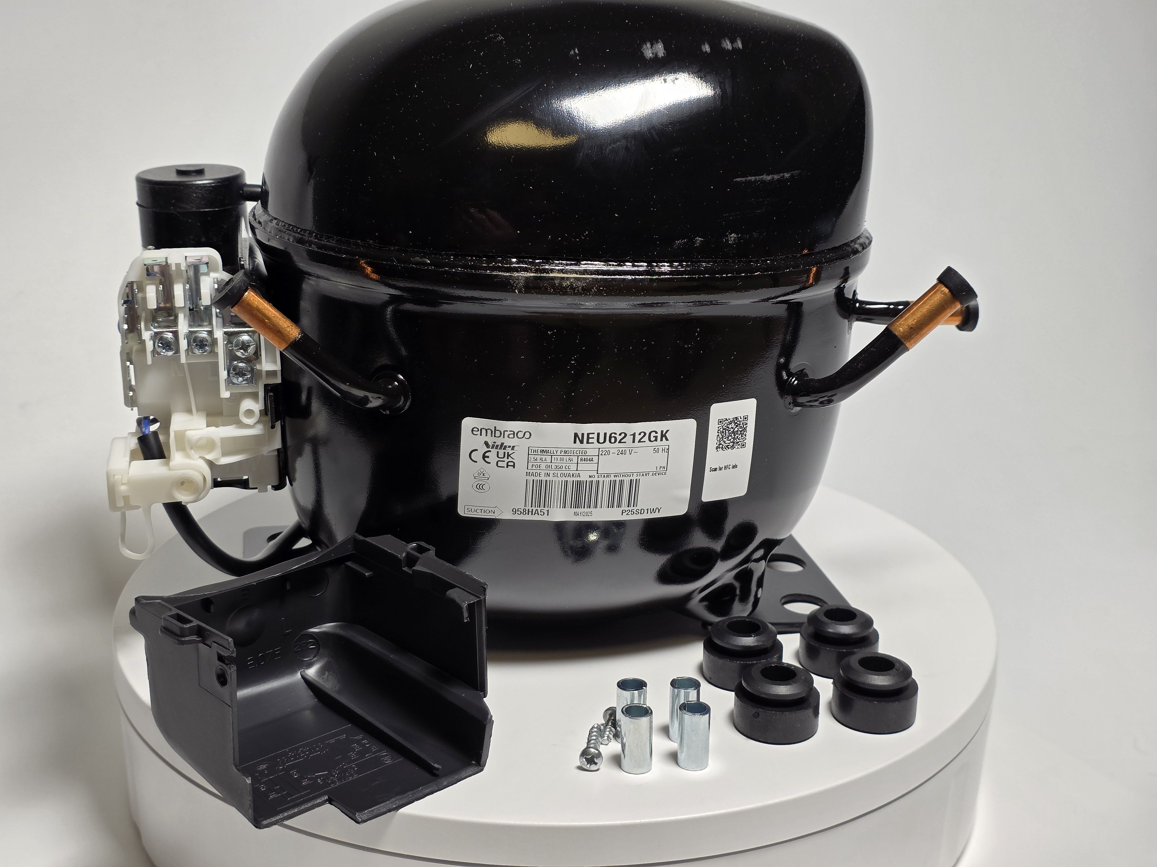 Компрессор NEU 6212 GK R404a 857Вт MBP Embraco Aspera код 958HA51M1AJ