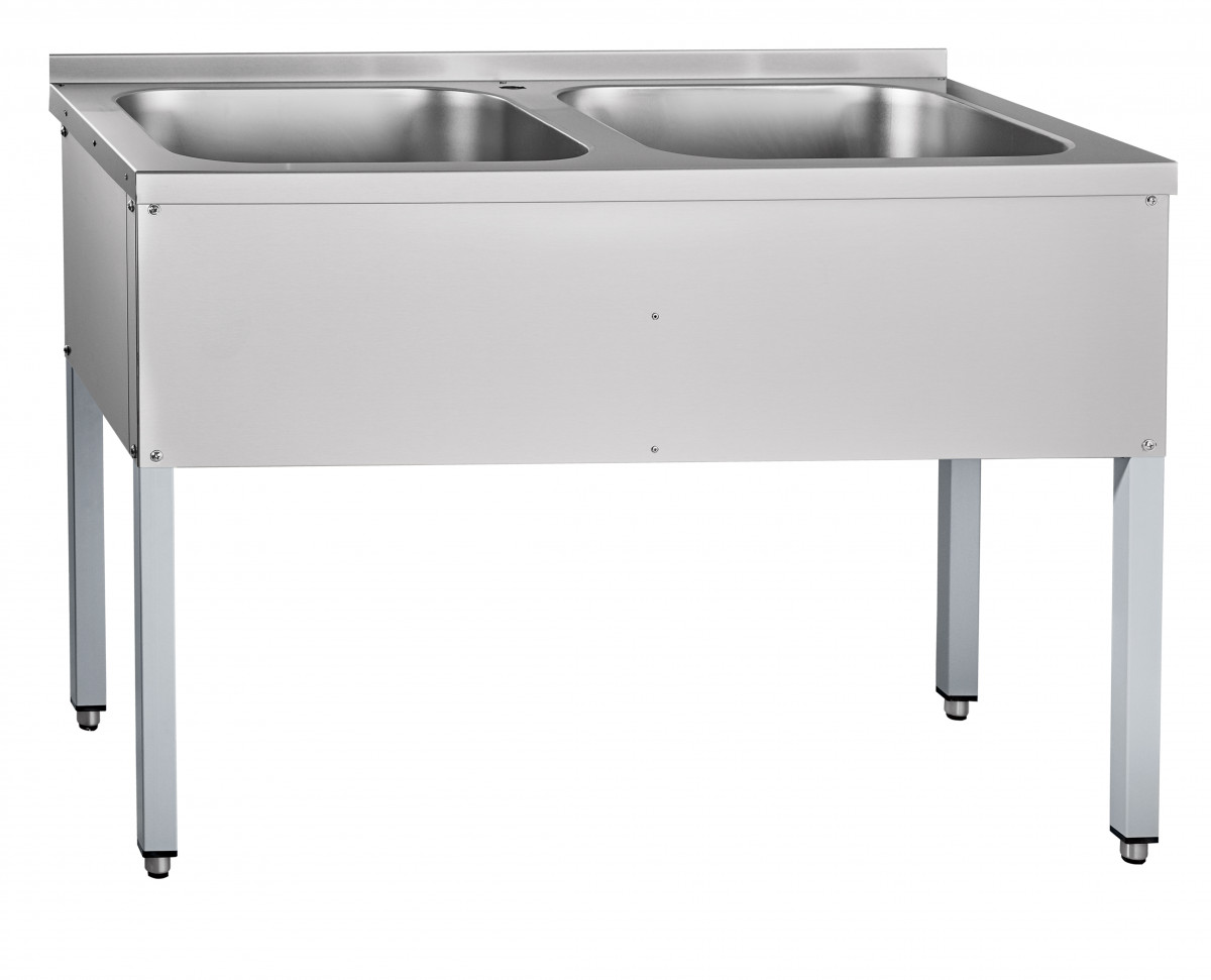 Ванна моечная двухсекционная ВМП-6-2-5РЧ (каркас крашеный) 