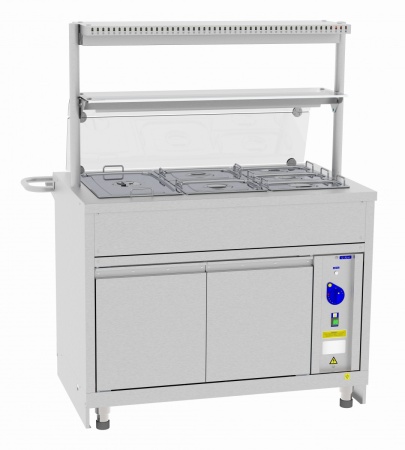 Мармит электрический ЭМК-70Х с подогреваемой полкой 