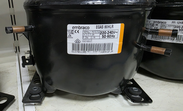 Компрессор EGAS 80HLR Embraco 194Вт R134a, LBP