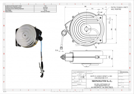 Душирующее устройство на катушке MONOLITH код SR000000018A (шланг 15м)