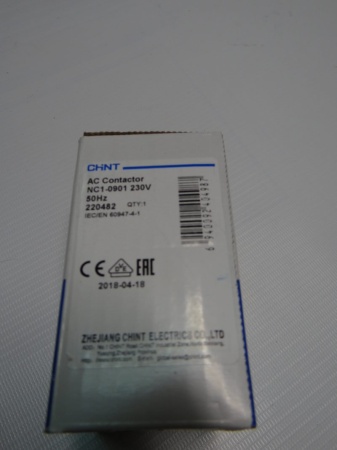 Контактор NC1-0901 9А 230В/АСЗ 1НЗ 50Гц (CHINT) 220482 (10702070/081218/0189196, КИТАЙ )