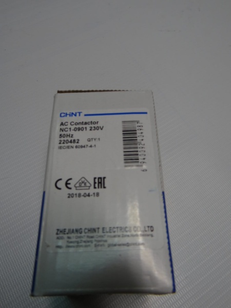 Контактор NC1-0901 9А 230В/АСЗ 1НЗ 50Гц (CHINT) 220482 (10702070/081218/0189196, КИТАЙ )