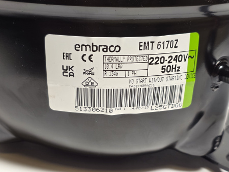 Компрессор EMT 6170Z R134 Embraco 418Вт HBP
