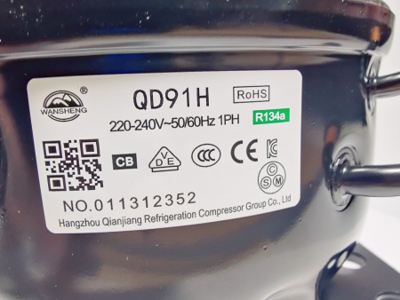 Компрессор QD91H 208Вт R134A WANSHENG LBP низкотемп.
