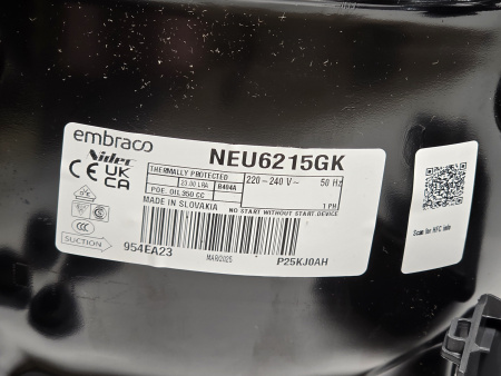 Компрессор NEU 6215 GK R404a 1862Вт MBP Embraco Aspera код 954EA23M1AJ (NEU6215GK)