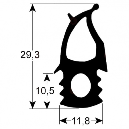 Уплотнитель Electrolux / Zanussi 480х505мм код 006992, 0C1496, 900278