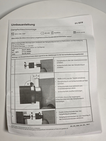 Патрубок подачи пара RATIONAL 2112.1006S 50x50мм