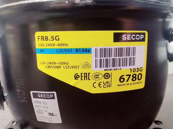Компрессор FR 8.5 G R-134A 434Вт код 103G6780 LBP, MBP Secop