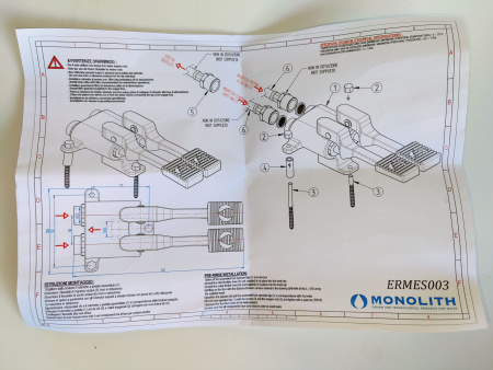 Педальный смеситель MONOLITH ITALY код ERMES003 (2 педали), холодная и горячая вода G1/2
