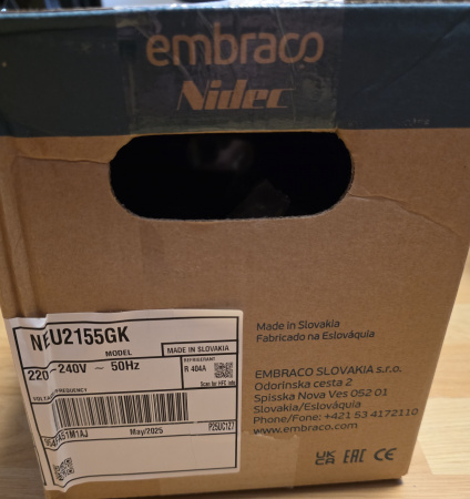 Компрессор NEU 2155 GK R404A Embraco Aspera 655Вт код 954FA51M1AJ