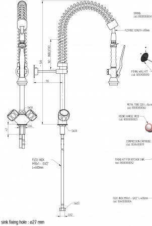 Душирующее устройство ERAMINI112 Monolith со смесителем R0101020112
