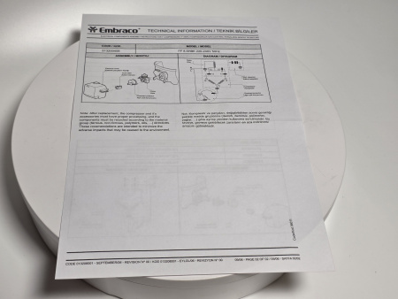 Компрессор FFI 12HBK R134a Embraco 319Вт широкодиапазонный LBP MBP HBP