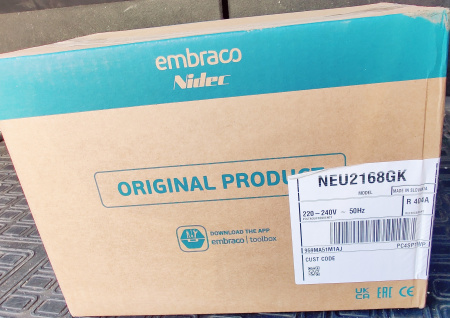 Компрессор NEU 2168 GK R404a 742Вт LBP Embraco Aspera код 959MA51M1AJ