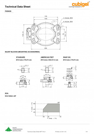 Компрессор MPT 14 LA R-404A Cubigel 463Вт