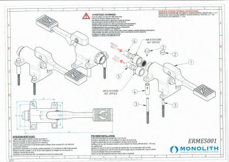 Смеситель педальный MONOLITH ITALY код ERMES001 холодная вода G1/2
