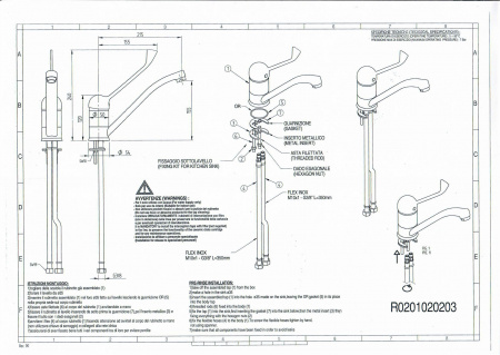 Смеситель с длинным рычагом MONOLITH R 0201020203 Италия