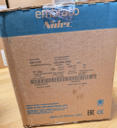 Компрессор EMT 6170Z R134 Embraco 418Вт HBP