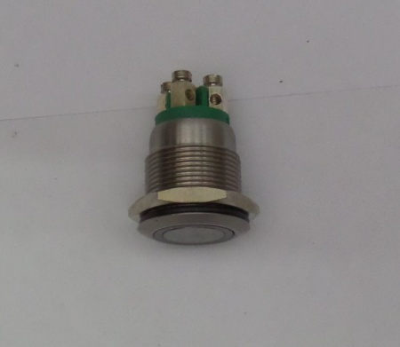 Переключатель светодиодный (зеленый) LANGIR (LED switch L19M-F-N-S-R-G 6V + кольцо O-ring)10408120