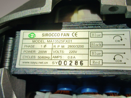 Двигатель конвекционной печи АБАТ FX01 вал 10мм (КЭП4,6,10) СТ80.OVEN.M2E NEW