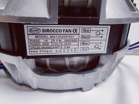 Двигатель конвекционной печи АБАТ FX01 вал 10мм (КЭП4,6,10) СТ80.OVEN.M2E NEW