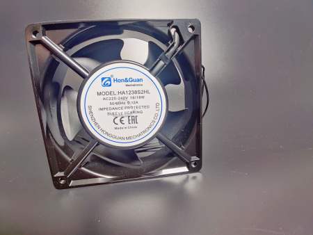 Вентилятор 120х120х38 (YJF 12038) HA1238A2HSL 220v втулка