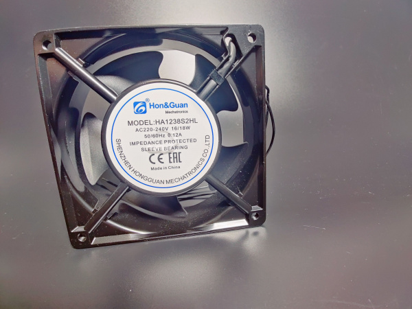 Вентилятор 120х120х38 (YJF 12038) HA1238A2HSL 220v втулка