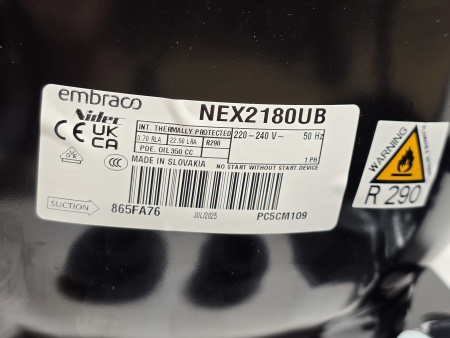 Компрессор NEX 2180UB R290 Embraco 921Вт LBP код 865FA7608AJ