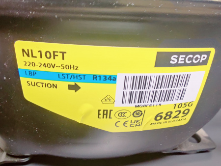 Компрессор NL10FT (R134A) Низкотемпературный LBP (Secop)