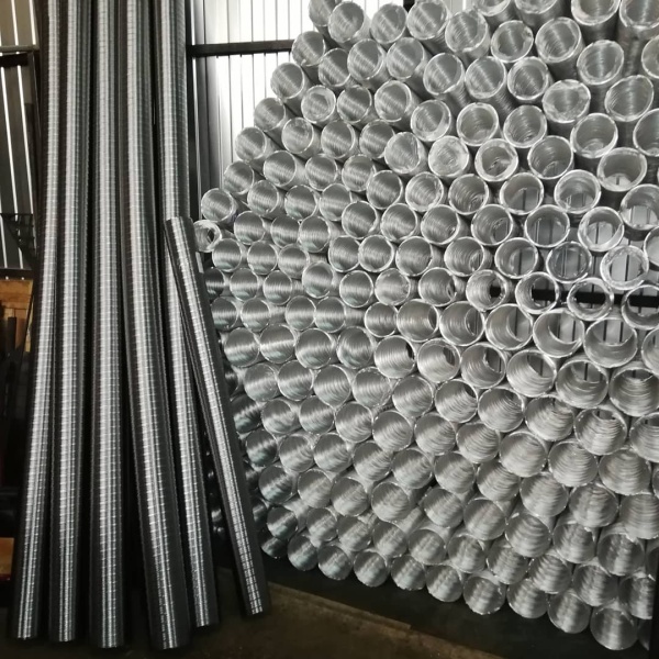 Воздуховод гофрированный стальной D 100 мм