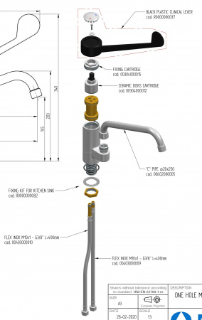 Смеситель MONOLITH R 0201020255 Италия