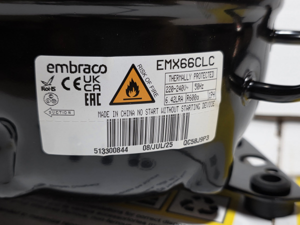 Компрессор EMX66CLC R600 Embraco 182Вт LBP