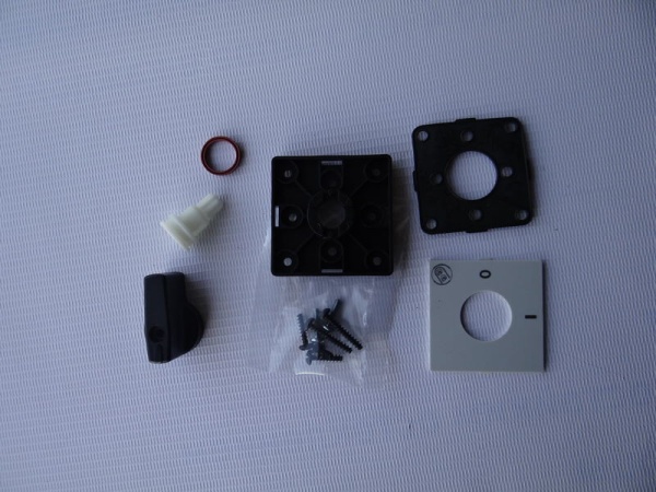 Переключатель ПЭП- Панель серебрянная, черная ручка 48х48 