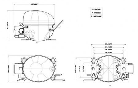 Компрессор EMX 6165U Embraco Aspera 511Вт