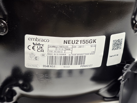 Компрессор NEU 2155 GK R404A Embraco Aspera 655Вт код 954FA51M1AJ