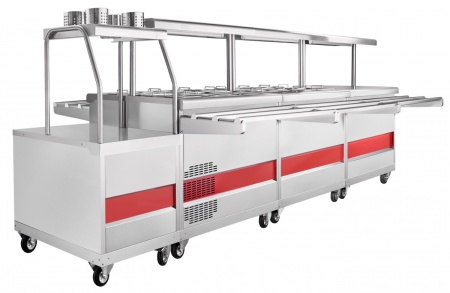 Прилавок для столовых приборов ПСП-70ПМ передвижной 