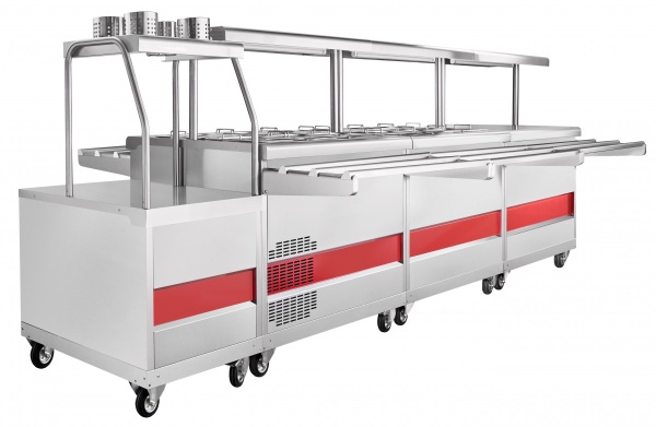 Прилавок для столовых приборов ПСП-70ПМ передвижной 