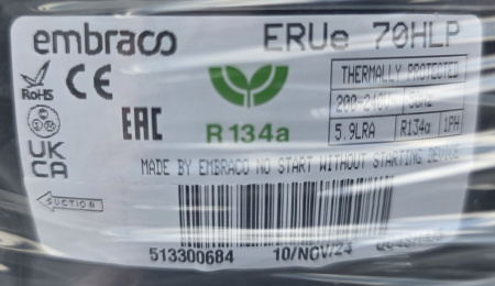 Компрессор ERUe 70HLP Embraco 166Вт R134a, LBP