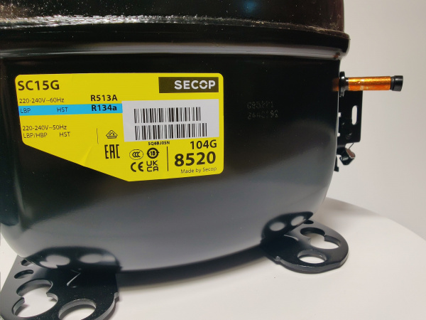 Компрессор SC15G (R134) 261Вт код 104G8520 Secop (Danfoss) LBP/MBP/HBP