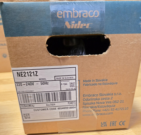 компрессор NE 2121Z R134a Embraco 251Вт LBP код 262BA50M2AJ
