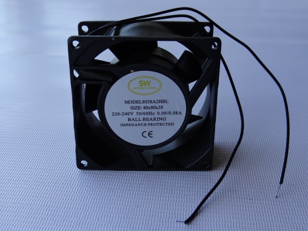 Вентилятор осевой YZ 80*38 BL, (220V, 16W,)