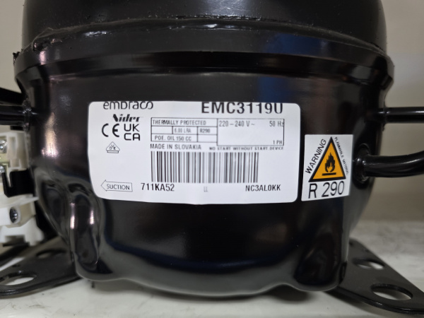 Компрессор EMC3119U R290 Embraco 236Вт LBP / MBP