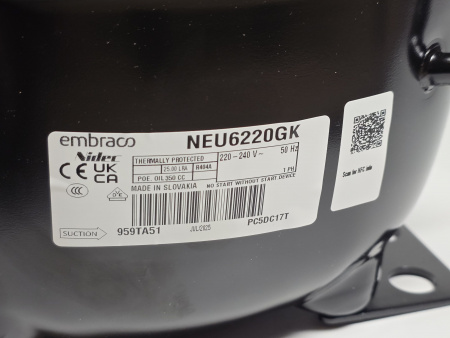 Компрессор NEU 6220GK R404a Embraco 1382Вт MBP код 959TA5190AF