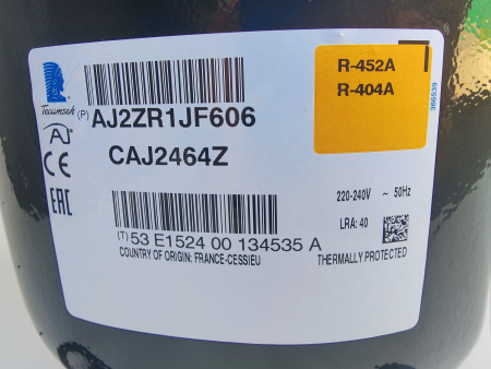 Компрессор CAJ 2464 Z TU (R404A) 1605Вт код AJ2ZR1JF606 (Tecumseh)