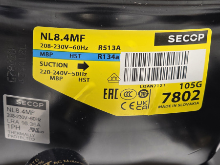 Компрессор NL8.4MF Secop (R134A, MBP) 818Вт код 105G7802