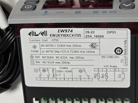 Контроллер eliwell EW974 2-датчика Италия цвет Серый