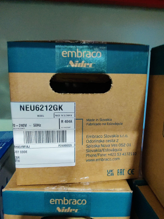 Компрессор NEU 6212 GK R404a 857Вт MBP Embraco Aspera код 958HA51M1AJ
